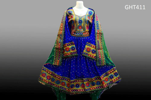 Afghan Clothing In Blue Color Wholesale Muslim Wedding Dresses Online