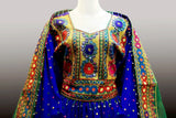 Afghan Clothing In Blue Color Wholesale Muslim Wedding Dresses Online