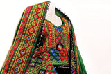 Exquisite Black Afghani Dress with Intricate Mirror Embellishments