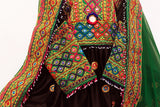 Exquisite Black Afghani Dress with Intricate Mirror Embellishments
