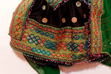 Exquisite Black Afghani Dress with Intricate Mirror Embellishments