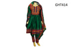 Afghan Wear Pashtun Bridal Dress In Green With Fancy Embroidery