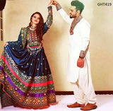 Teal Color Afghani Dress Afghan Clothes For Wedding Events