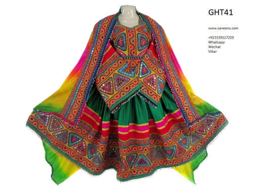 Hand Embroidered Bridal Afghan Dress