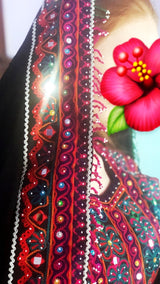 Pathani Dress In Black Color With Beads Work And Embroidery