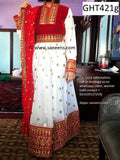 White Color Afghani Dress With Beautiful Lace Work