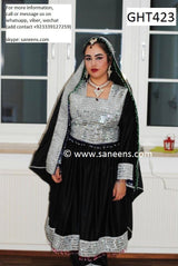 Mirrors Work Afghan Clothes In Black Color Muslimah Fashion