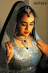 Mirrors Work Afghan Clothes In Black Color Muslimah Fashion