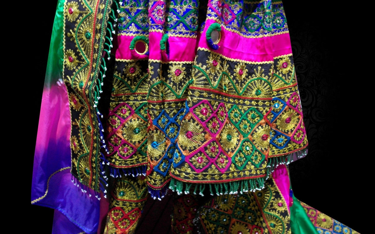pashtun women long dress