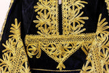 Pathani Dress In Blue Velvet Afghan Clothes With Floral Embroidery