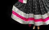 Mirrors Work Afghan Nikah Clothes Pashtun Bridal Dress In Black Color