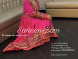 Afghan Clothes In Pink Color With Mirrors Work Pashtun Bridal Dress