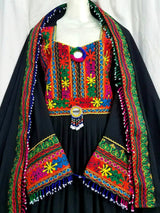 Pashtun Dress Afghan Clothes In Black Color Persian Bridal Costume