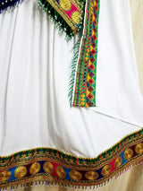 Afghan Clothes In White Color Traditional Persian Bridal Dress