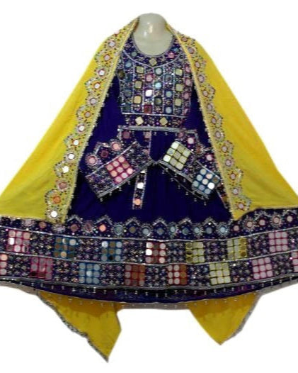 Afghan Bridal Dress With Mirror Embroidery