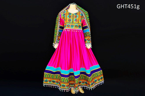 Pashtun Singer Clothes In Pink Color Muslimah Fashion Afghan Gown