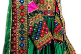 Afghani Dress In Green Color Nikah Event Pashtun Clothes Hijab Fashion