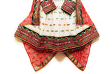 Afghan Fashion Mirrors Work Dress In White Color Islamic Nikah Costume