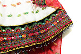 Afghan Fashion Mirrors Work Dress In White Color Islamic Nikah Costume