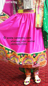 Muslim Nikah Frock Pashtun Artwork Clothes In Pink Color Afghani Dress