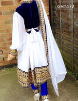 Afghan Singer White Clothes Pashtun Wedding Dress Muslim Nikah Frock