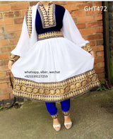 Afghan Singer White Clothes Pashtun Wedding Dress Muslim Nikah Frock