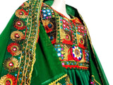 Afghan Wedding And Mehndi Green Clothes For Brides