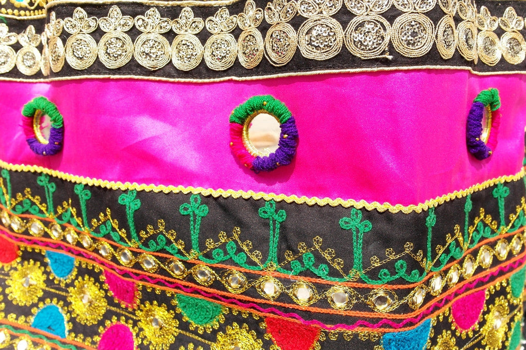 traditional afghan clothes with mirror medallions