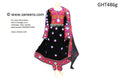 Afghan Gown In Black Color With Large Mirror Medallions