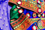 Pashtun Bridal Dress In Multicolor With Lot of Mirrors And Needlework