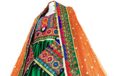 Buy Afghan Clothes In Green Color With Choli Fabric Muslim Nikah Dress