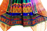 Buy Afghan Clothes In Green Color With Choli Fabric Muslim Nikah Dress