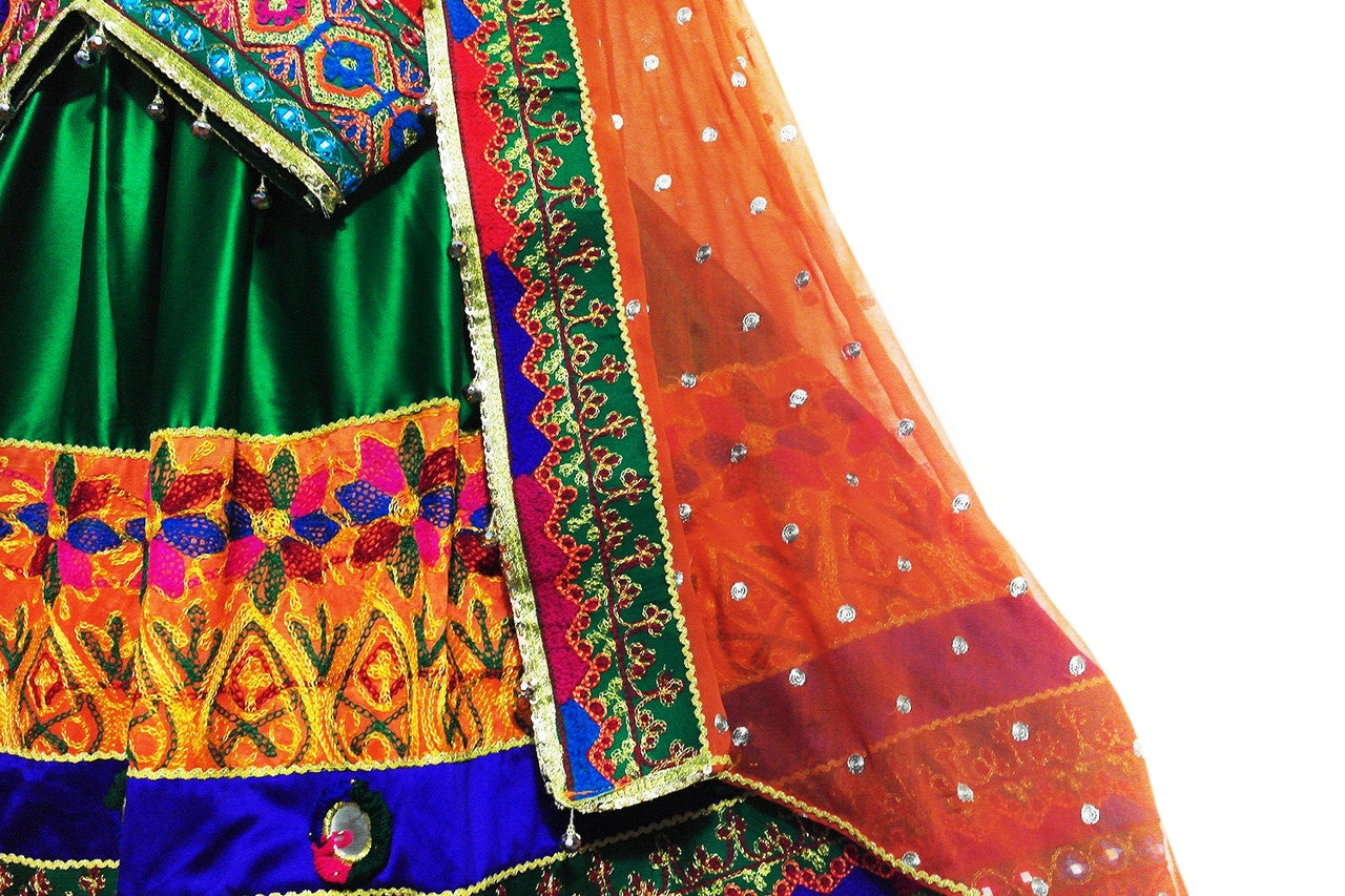 afghan clothes with choli fabric