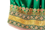 Elegant Afghan Green Mirror Work Fashion Gown