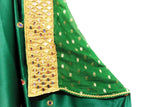 Elegant Afghan Green Mirror Work Fashion Gown