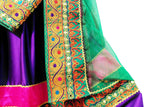 Buy Online Afghan Clothes Pathani Purple Dress With Lot Of Mirrors Work