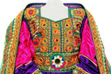 Buy Online Afghan Clothes Pathani Purple Dress With Lot Of Mirrors Work