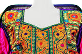 Buy Online Afghan Clothes Pathani Purple Dress With Lot Of Mirrors Work