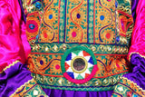 Buy Online Afghan Clothes Pathani Purple Dress With Lot Of Mirrors Work