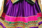 Buy Online Afghan Clothes Pathani Purple Dress With Lot Of Mirrors Work