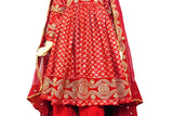 Red Pathani Dress - Authentic Afghan Fashion for Online Purchase