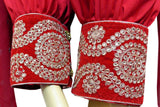 Red Pathani Dress - Authentic Afghan Fashion for Online Purchase