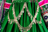 Pathani Clothes In Green Satin Fabric Afghani Dress Persian Bridal Outfit