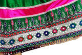 Pathani Clothes In Green Satin Fabric Afghani Dress Persian Bridal Outfit