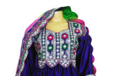 Blue Pashtun Singer Inspired Afghan Fashion Dress