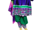 Blue Pashtun Singer Inspired Afghan Fashion Dress