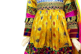 Buy Afghan Clothes In Yellow Color With Genuine Yakhan Dozi Needlework
