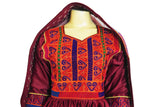 Afghan Singer Clothes In Burgundy Color Pathani Dress Muslim Nikah Frock