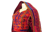 Afghan Singer Clothes In Burgundy Color Pathani Dress Muslim Nikah Frock