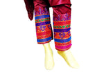Afghan Singer Clothes In Burgundy Color Pathani Dress Muslim Nikah Frock